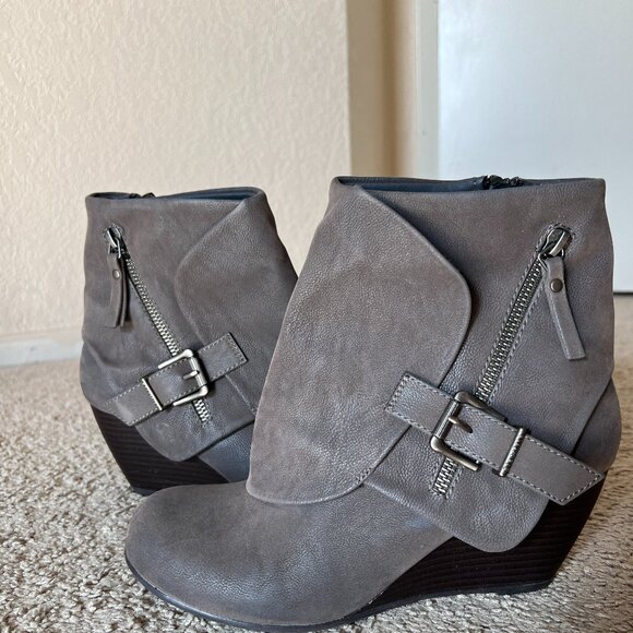 Blowfish Malibu Slouch Zip Boot Womens 9M Bilocate Grey Fawn - Picture 1 of 8